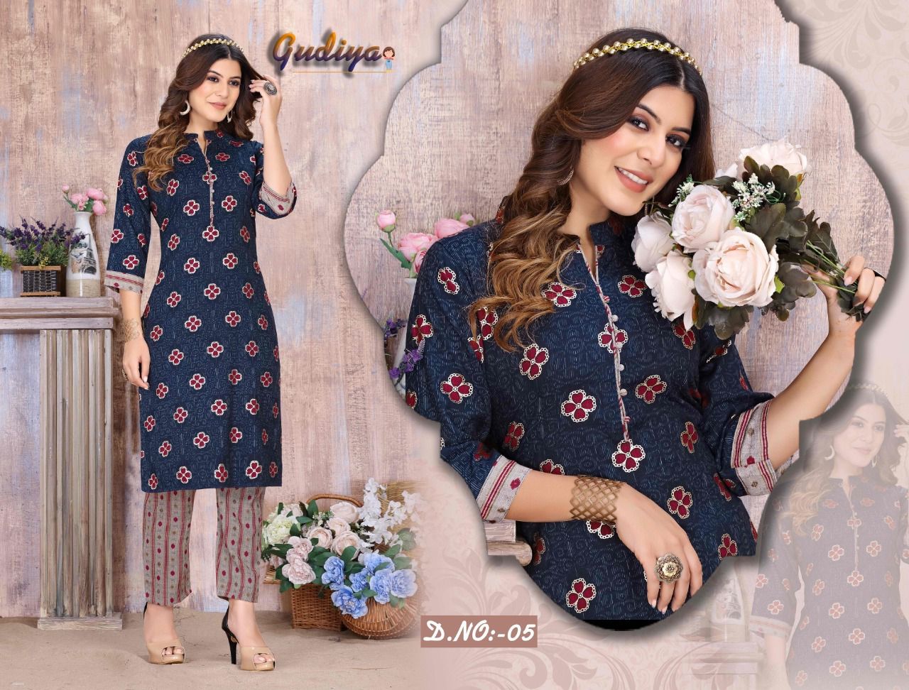 Ft Gudiya Casual Wear Wholesale Kurti With Bottom Catalog